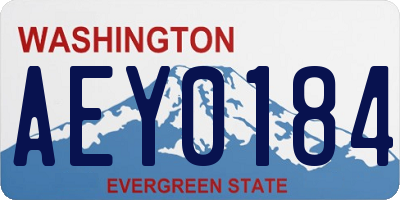 WA license plate AEY0184