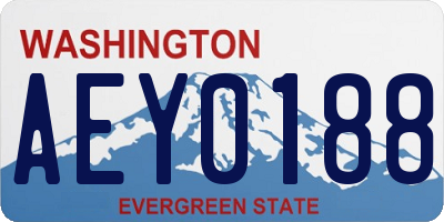 WA license plate AEY0188