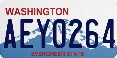 WA license plate AEY0264