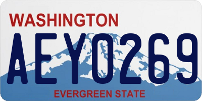 WA license plate AEY0269