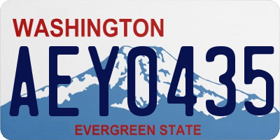WA license plate AEY0435