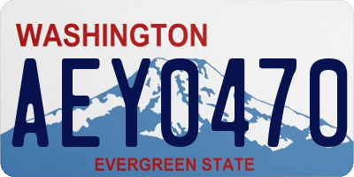 WA license plate AEY0470