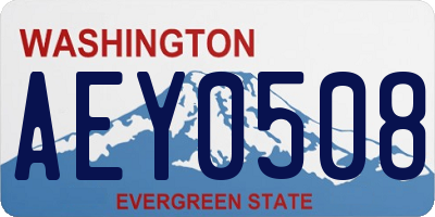 WA license plate AEY0508