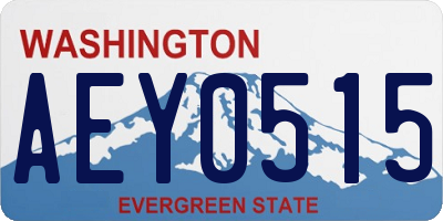 WA license plate AEY0515