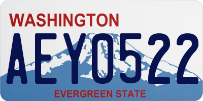 WA license plate AEY0522