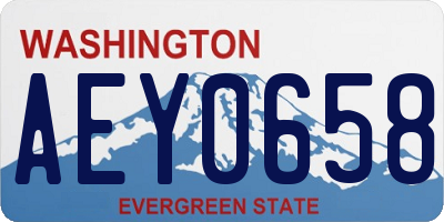 WA license plate AEY0658
