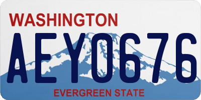 WA license plate AEY0676