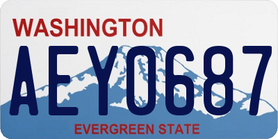 WA license plate AEY0687