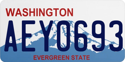 WA license plate AEY0693