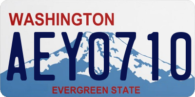WA license plate AEY0710