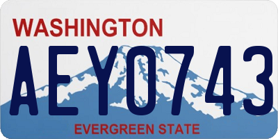 WA license plate AEY0743