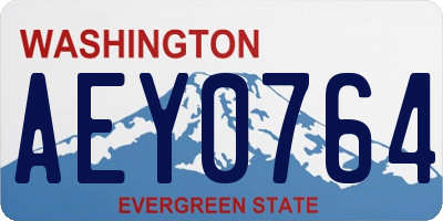 WA license plate AEY0764