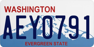 WA license plate AEY0791