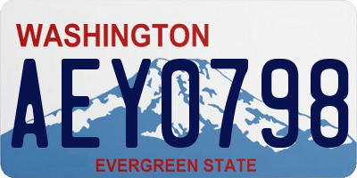 WA license plate AEY0798