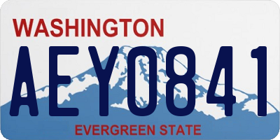 WA license plate AEY0841