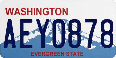 WA license plate AEY0878