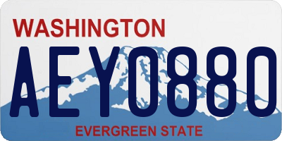 WA license plate AEY0880