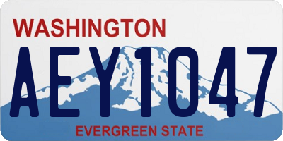 WA license plate AEY1047