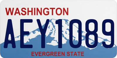 WA license plate AEY1089