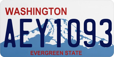 WA license plate AEY1093