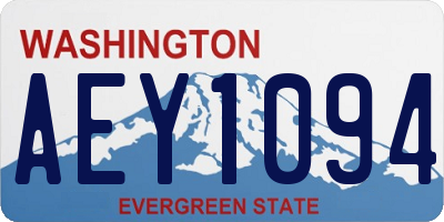 WA license plate AEY1094