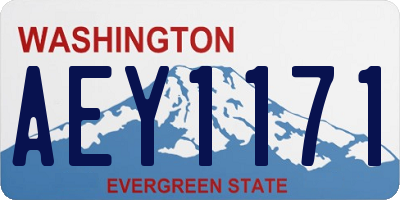 WA license plate AEY1171