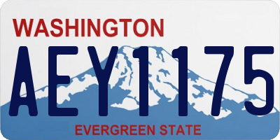 WA license plate AEY1175