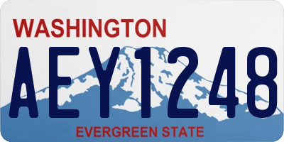 WA license plate AEY1248