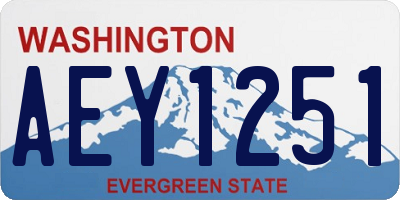 WA license plate AEY1251