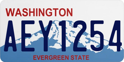 WA license plate AEY1254