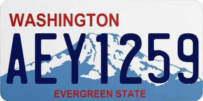 WA license plate AEY1259