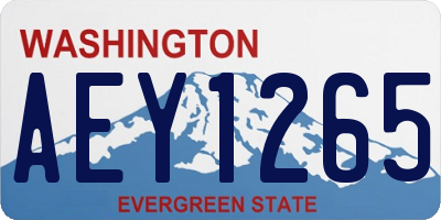 WA license plate AEY1265