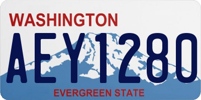 WA license plate AEY1280