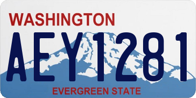 WA license plate AEY1281