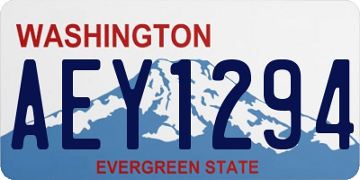 WA license plate AEY1294