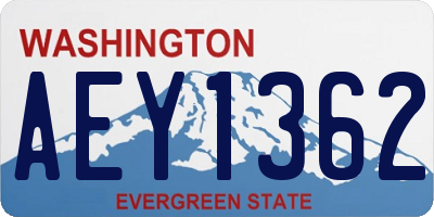 WA license plate AEY1362