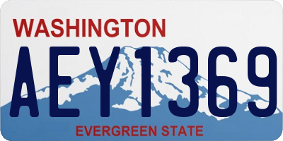 WA license plate AEY1369