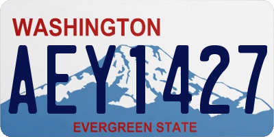 WA license plate AEY1427