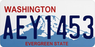 WA license plate AEY1453