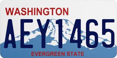WA license plate AEY1465