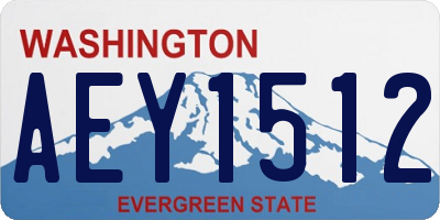 WA license plate AEY1512