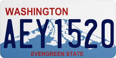 WA license plate AEY1520