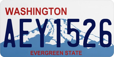 WA license plate AEY1526