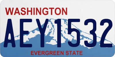 WA license plate AEY1532