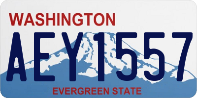 WA license plate AEY1557