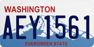 WA license plate AEY1561