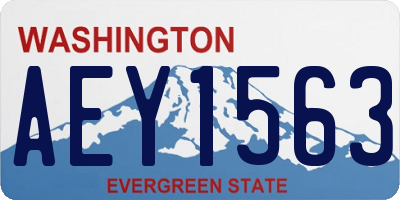 WA license plate AEY1563