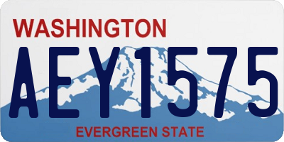 WA license plate AEY1575