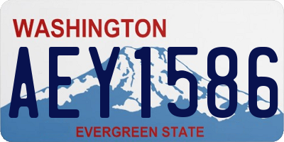 WA license plate AEY1586