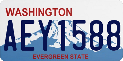 WA license plate AEY1588